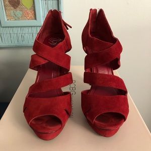 BCBGeneration Red Suede Heels